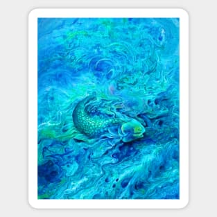 Abstract art, underwater world Sticker